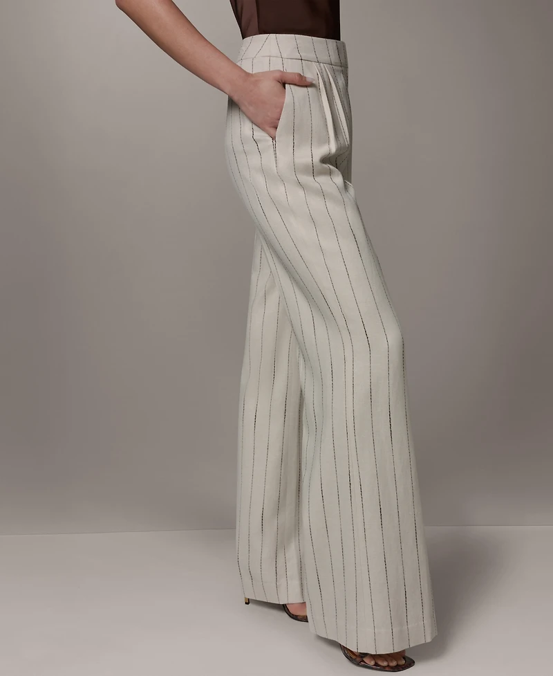 Donna Karan New York Women's High Rise Wide Leg Pants