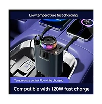 Artudatech 120W Car Charger with Retractable Cable, Aromatherapy and Star Ceiling Light