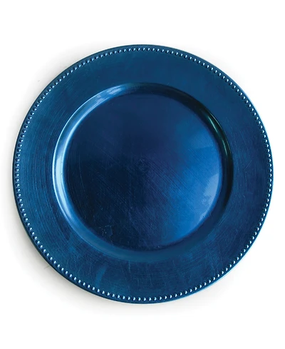American Atelier Royal Blue Beaded Charger Plate 13"