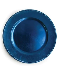 American Atelier Royal Blue Beaded Charger Plate 13"