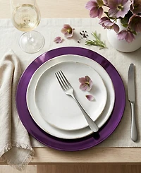 American Atelier Metallic Round Charger Plate 12 Piece Dinnerware Set, Service for 12