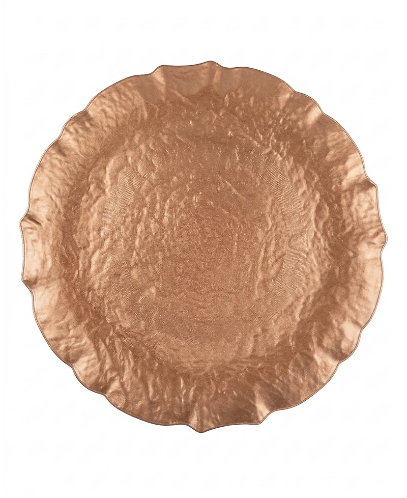 American Atelier Ice Queen Blush Charger Plates, Set of 4