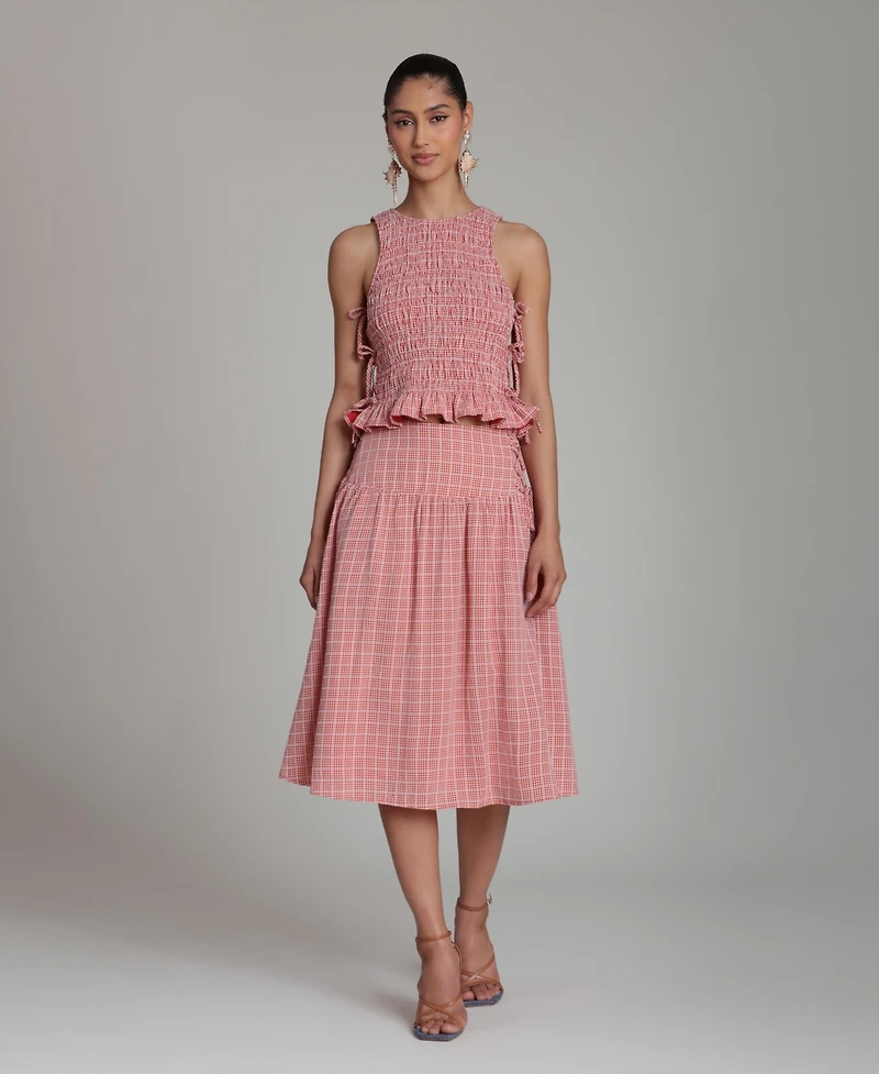 Avec Les Filles Women's A-Line Midi Skirt