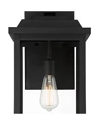 John Timberland Eastcrest Modern Outdoor Wall Light Fixtures Set of 2 Textured Metal 20 1/2" Clear Glass for Post Exterior Barn Deck