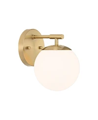 Possini Euro Design Meridian Modern Wall Light Sconces Set of 2 Hardwire 6" Fixture Frosted Glass for Bedroom Bathroom