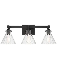 Possini Euro Design Ishii 26" High 3 Light Bathroom Vanity Wall Lamp Light Fixture Mount Over The Sink Mirror Matte