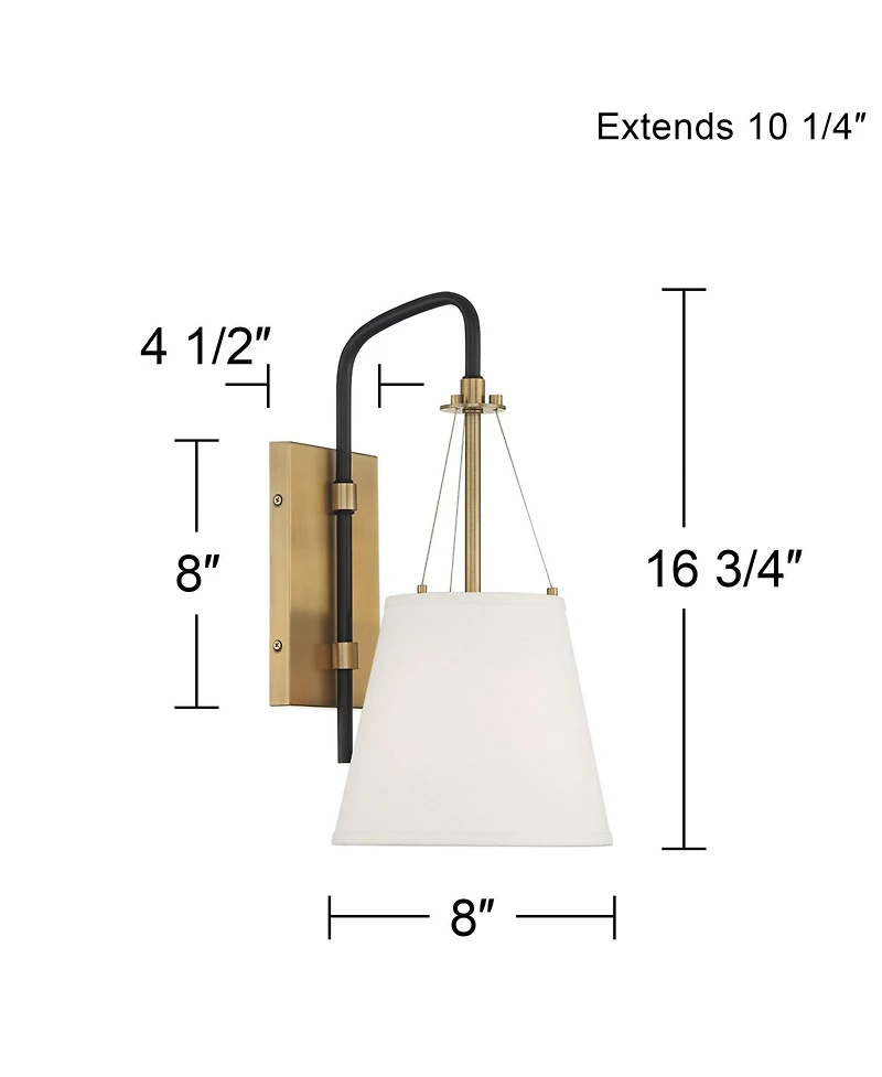 Possini Euro Design Crysta 16 3/4" High Modern Wall Sconce Light Lamp Fixture Mount Set of 2 Bedroom Hardwired Warm Brass