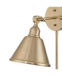 Possini Euro Design Possini Euro Georgianna 19 3/4" High Satin Brass Plug-In Wall Lamp