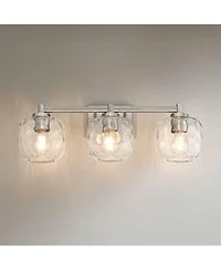 Possini Euro Design Possini Euro Mio 23"W Brushed Nickel Water Glass 3-Light Bath Light