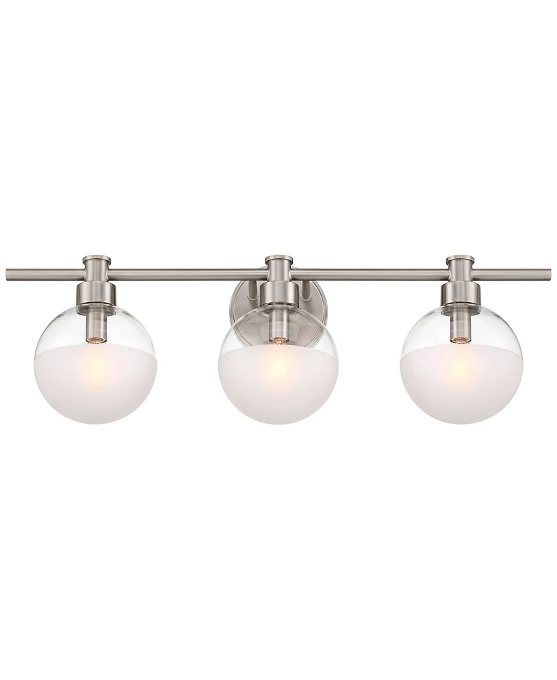 Possini Euro Design Possini Euro Leggio 27" Wide Brushed Nickel 3-Light Bath Light