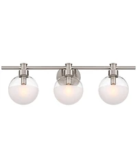 Possini Euro Design Possini Euro Leggio 27" Wide Brushed Nickel 3-Light Bath Light