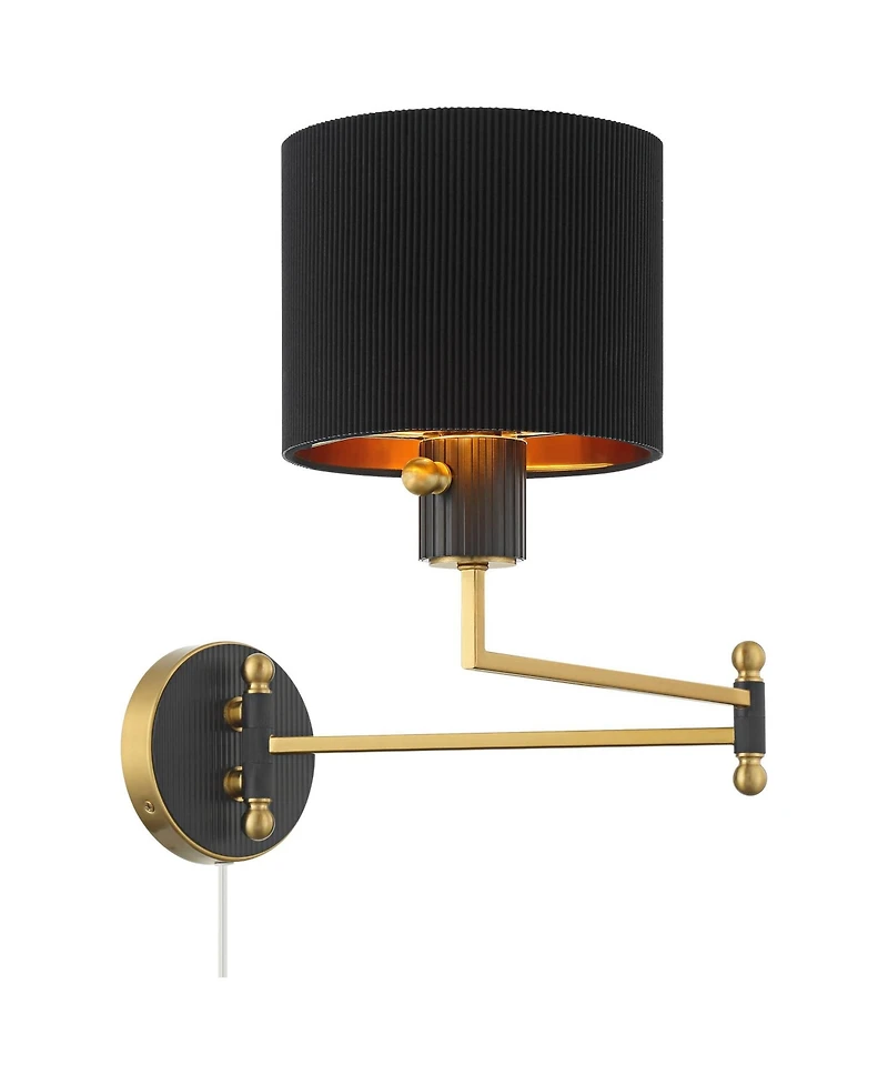 Possini Euro Design Possini Euro Rumi 13 1/4"H Swing-Arm Plug-In Wall Lamp Set of 2