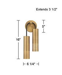 Possini Euro Design Celine 16" High 2-Light Wall Sconce, Set of 2