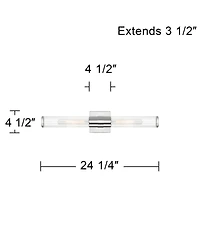 Possini Euro Design Possini Euro Adeline 24 1/4"W Polished Nickel Bath Light Set of 2