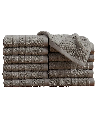 Linery and Co. 100% Cotton Textured 12pk Washcloth Set