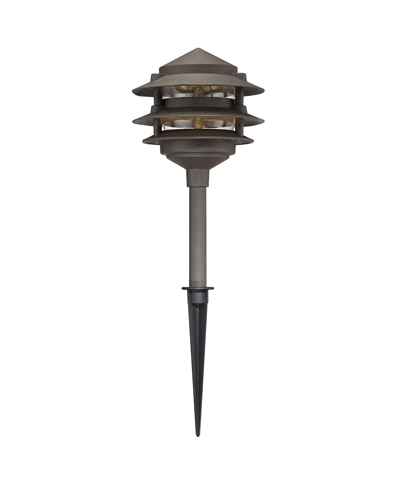 John Timberland Pagoda 17 3/4" High Modern 10-Piece Outdoor Landscape Lighting Set Porch House Led Bulb
