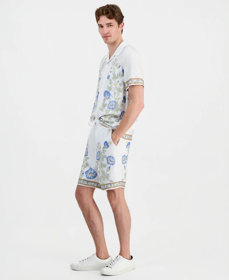 Guess Men's Wayco Border Floral Shorts
