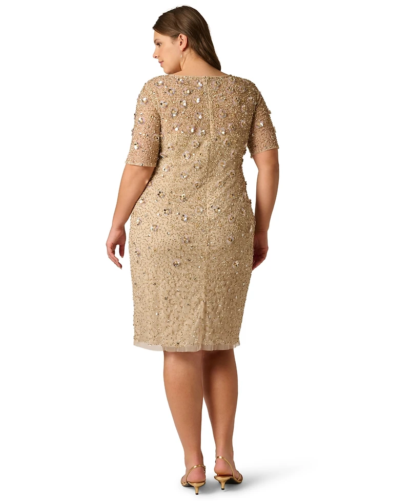 Adrianna Papell Plus Embellished Sheath Dress