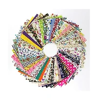 Gnuadz 60 4" X 4" Craft Fabric Squares Patchwork Dot Pattern Diy Sewing Quilting