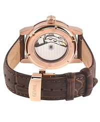 Gevril Men's Madison Swiss Automatic Italian Leather Strap Watch