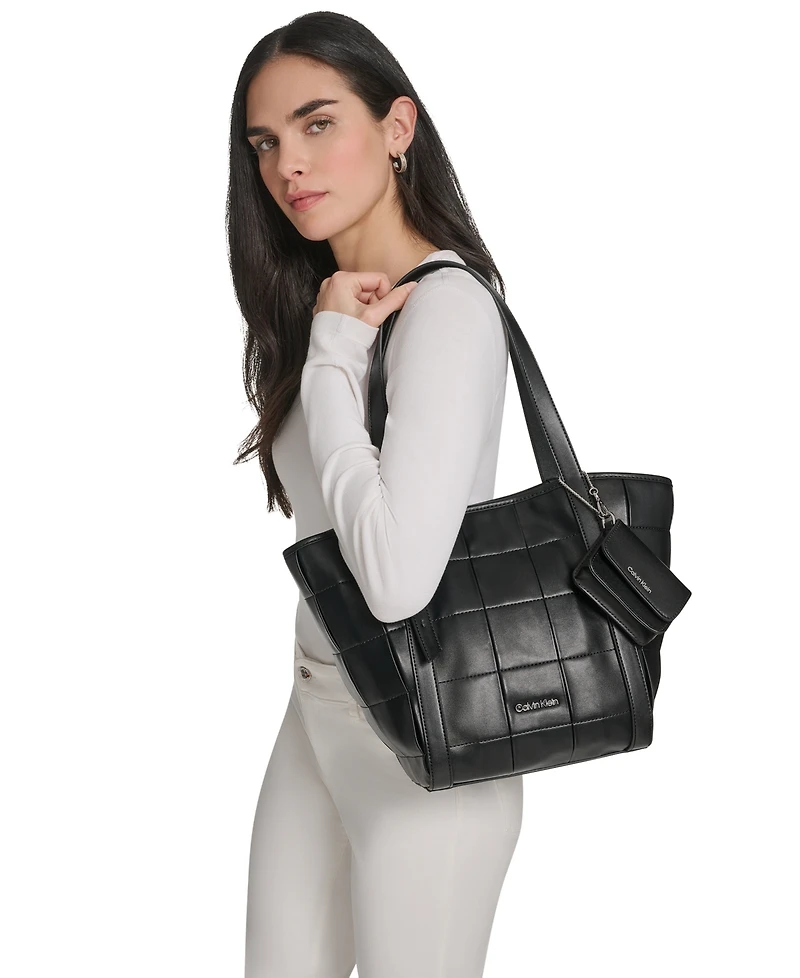 Calvin Klein Tina Pleated Extra-Large Tote Handbag