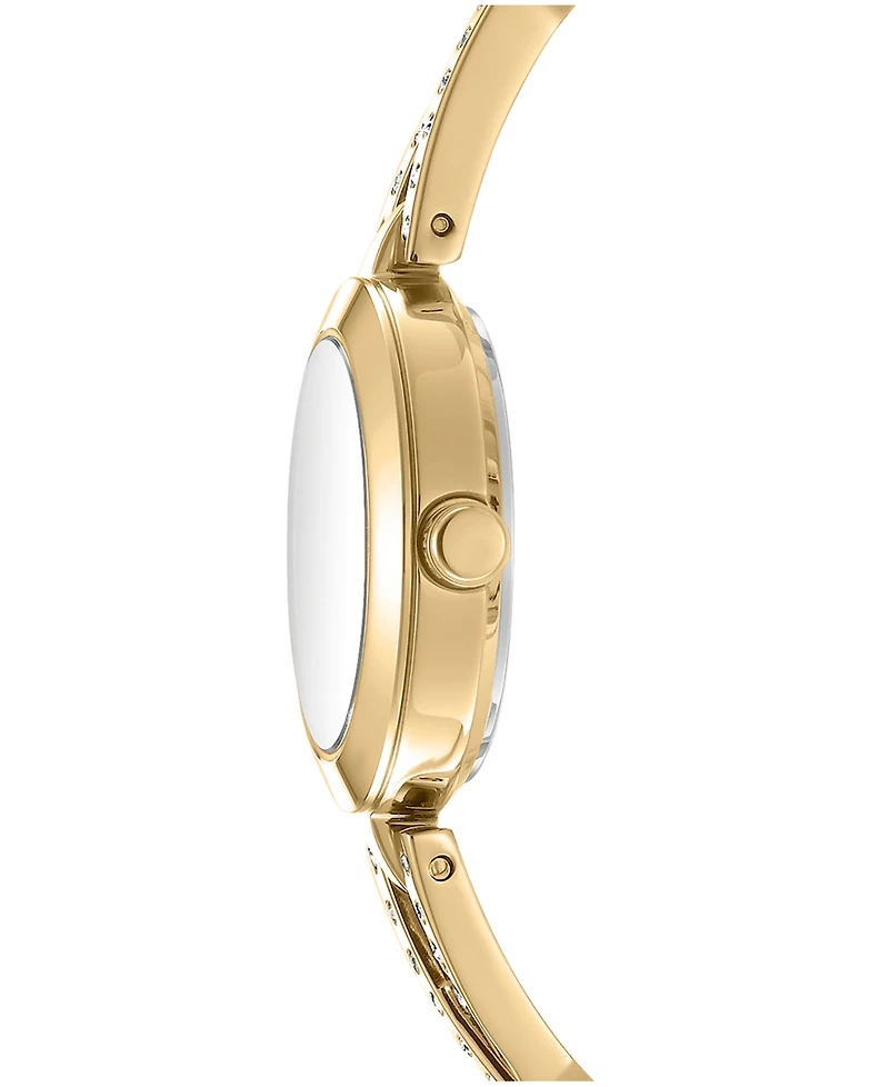 Dkny Women's Half Bangle Quartz Gold-Tone Stainless Steel Watch 26mm