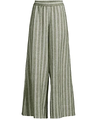 Lands' End Women's Linen High Rise Palazzo Pants - Set Bottom