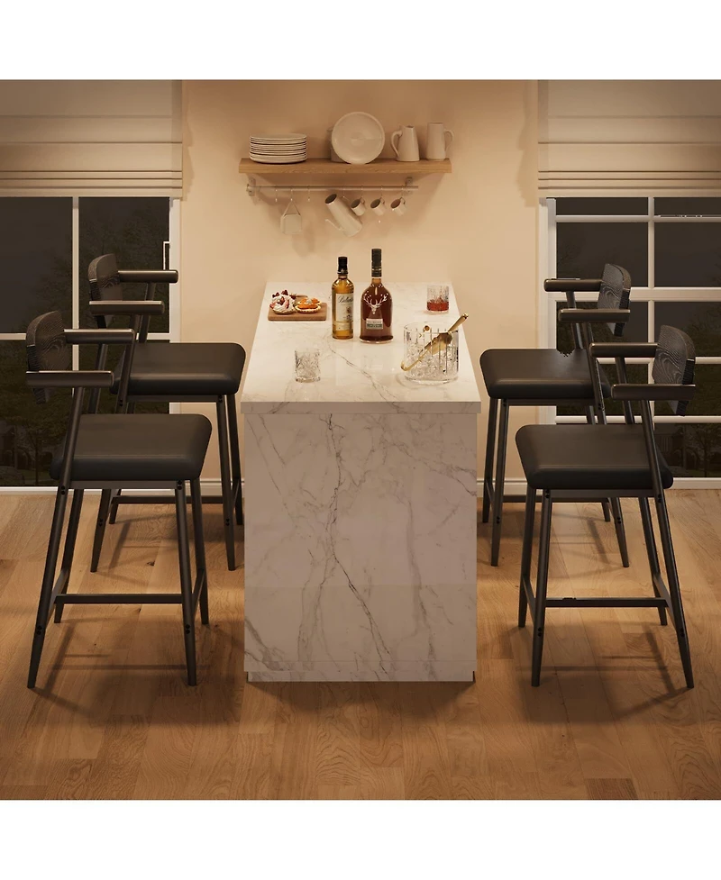 gaomon 26" Counter Height Bar Stools Set of 2 with Armrests