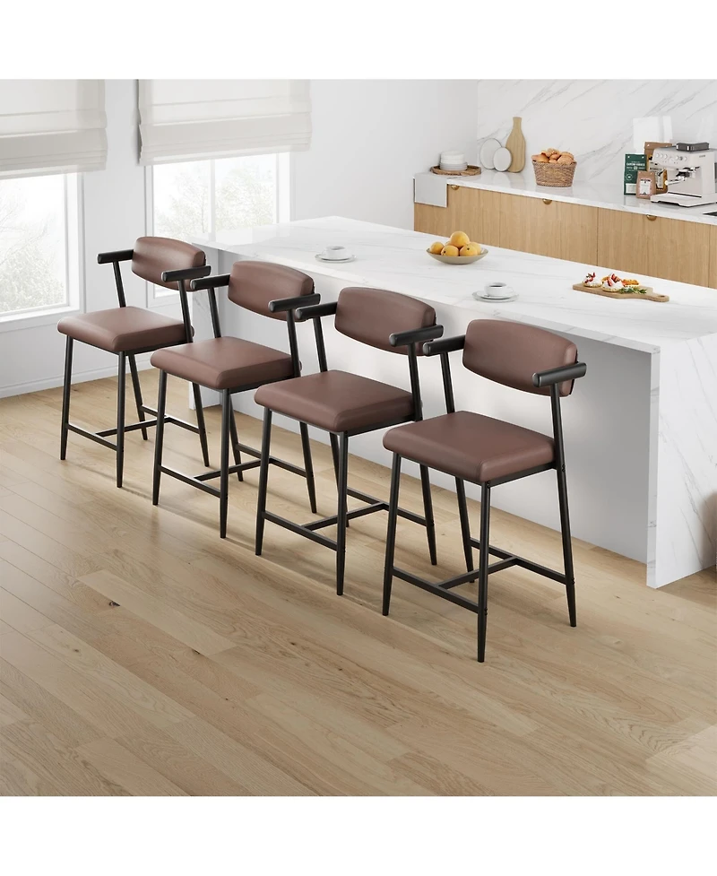 gaomon 26" Counter Height Bar Stools Set of 2 with Armrests