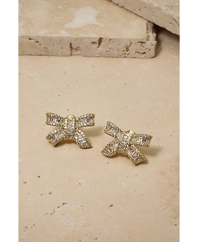 Untamed Petals Alicia Crystal Bow Studs
