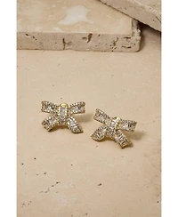 Untamed Petals Alicia Crystal Bow Studs