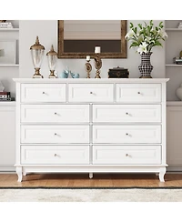 Famapy 9-Drawer Wood Dresser Storage Cabinet Modern Style