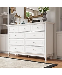 Famapy 9-Drawer Wood Dresser Storage Cabinet Modern Style