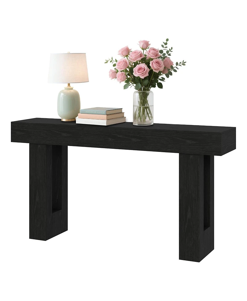 gaomon 63" Rustic Rectangular Farmhouse Wooden Console Sofa Table, for Living Room, Hallway and Entryway