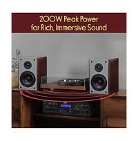 Pyle 5.25 Home Theater Bookshelf Speakers - 2-Way HiFi Sound with Wall Mount Bracket (PHQBS53CH)