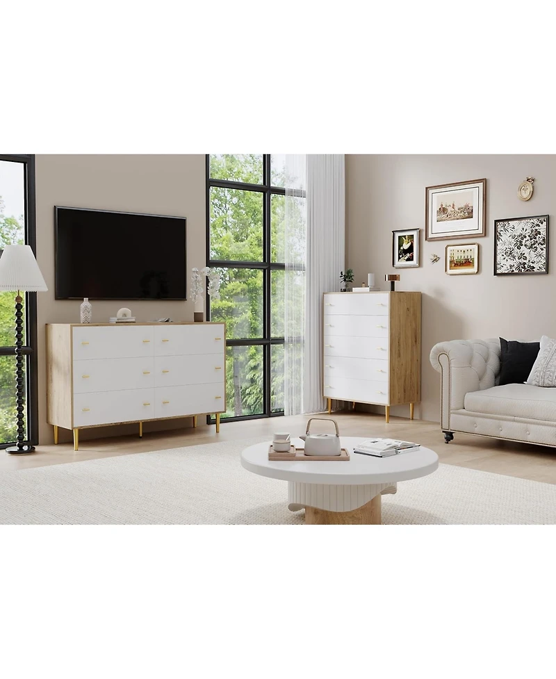 gaomon 47.2" Wide 6-Drawer Dresser