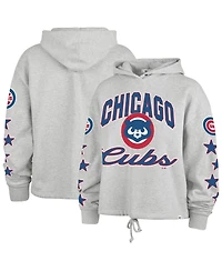 '47 Brand Women's Heather Gray Chicago Cubs Plus Size Starry Eye Hoodie
