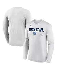 Jordan Men's White North Carolina Tar Heels 2026 On-Court Bench Long Sleeve T-Shirt