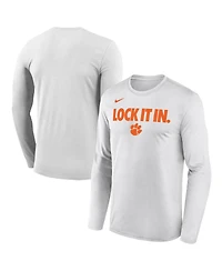 Nike Men's White Clemson Tigers 2026 On-Court Bench Long Sleeve T-Shirt