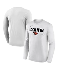 Nike Men's White Oregon State Beavers 2026 On-Court Bench Long Sleeve T-Shirt