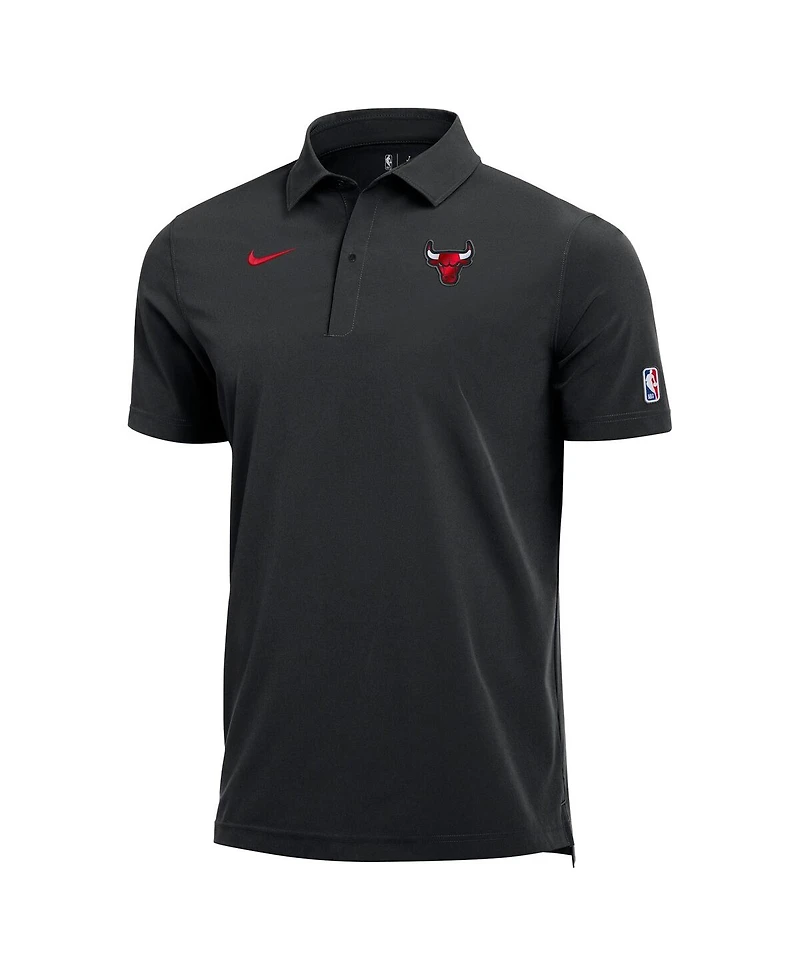 Nike Men's Black Chicago Bulls 2025/26 Authentic Dri-fit Coaches Polo Shirt
