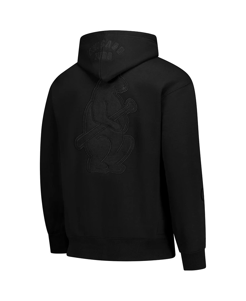 Mitchell & Ness Men's Black Chicago Cubs Phantom Fleece Hoodie