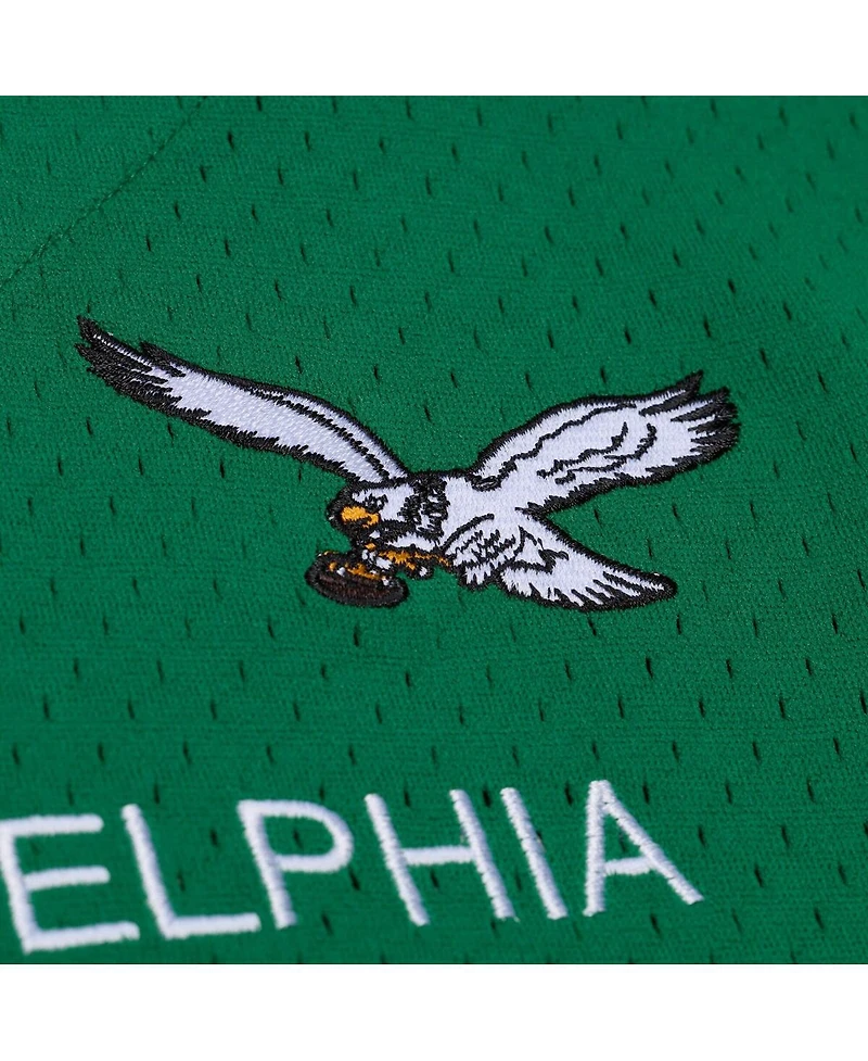 Mitchell & Ness Men's Kelly Green Philadelphia Eagles Head Coach Mesh Full-Button Fashion Jersey