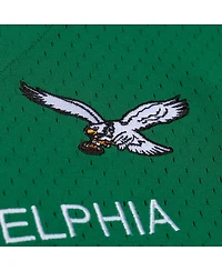 Mitchell & Ness Men's Kelly Green Philadelphia Eagles Head Coach Mesh Full-Button Fashion Jersey