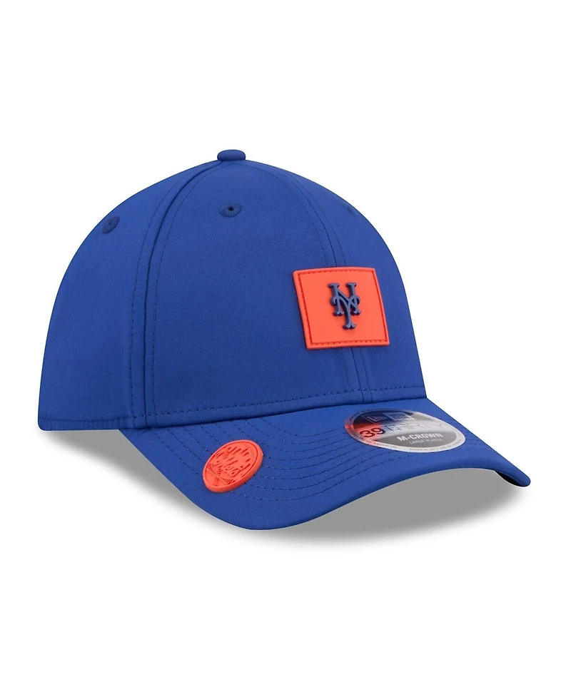 New Era Men's Royal York Mets 2026 Clubhouse M-Crown 39THIRTY Flex Hat