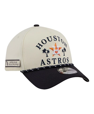 New Era Men's Cream Houston Astros 2026 Spring Training Fan Pack Rope A-Frame 9FORTY Adjustable Hat