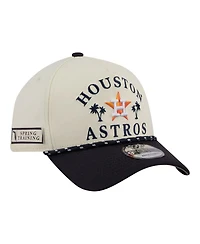 New Era Men's Cream Houston Astros 2026 Spring Training Fan Pack Rope A-Frame 9FORTY Adjustable Hat