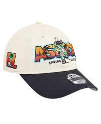 New Era Big Boys and Girls Stone/Navy Houston Astros 2026 Spring Training Fan Pack Batter 9TWENTY Adjustable Hat
