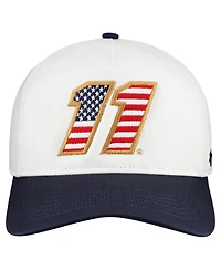 '47 Brand Men's White Denny Hamlin Flag Fill Two-Tone Team Adjustable Hitch Hat