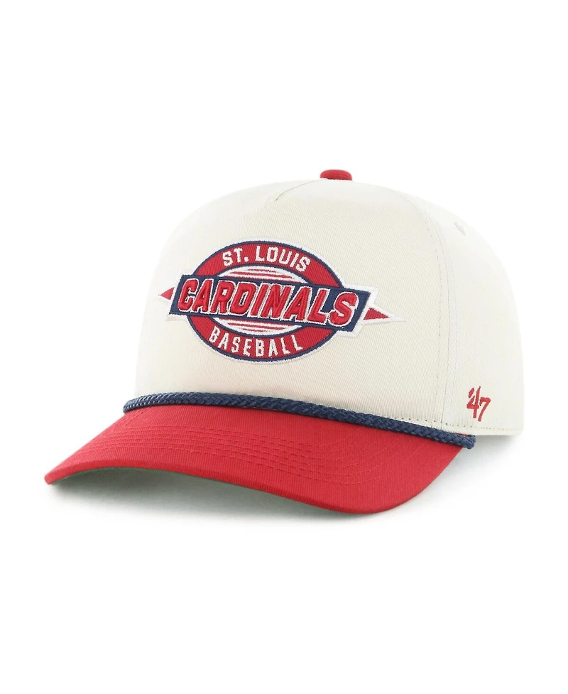 '47 Brand Big Boys and Girls Natural/Red St. Louis Cardinals Frame Out Hitch Adjustable Hat